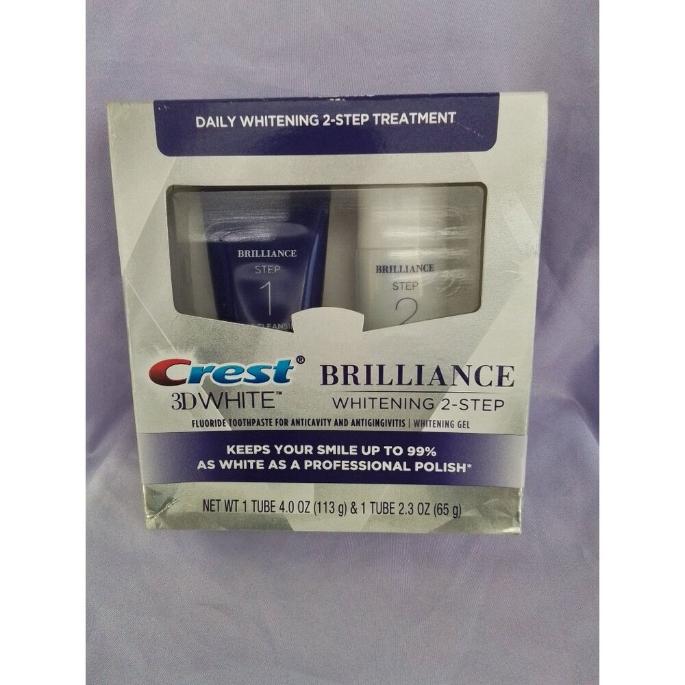 Crest 3D White Brilliance Whitening 2-Step Toothpaste & Gel Kit